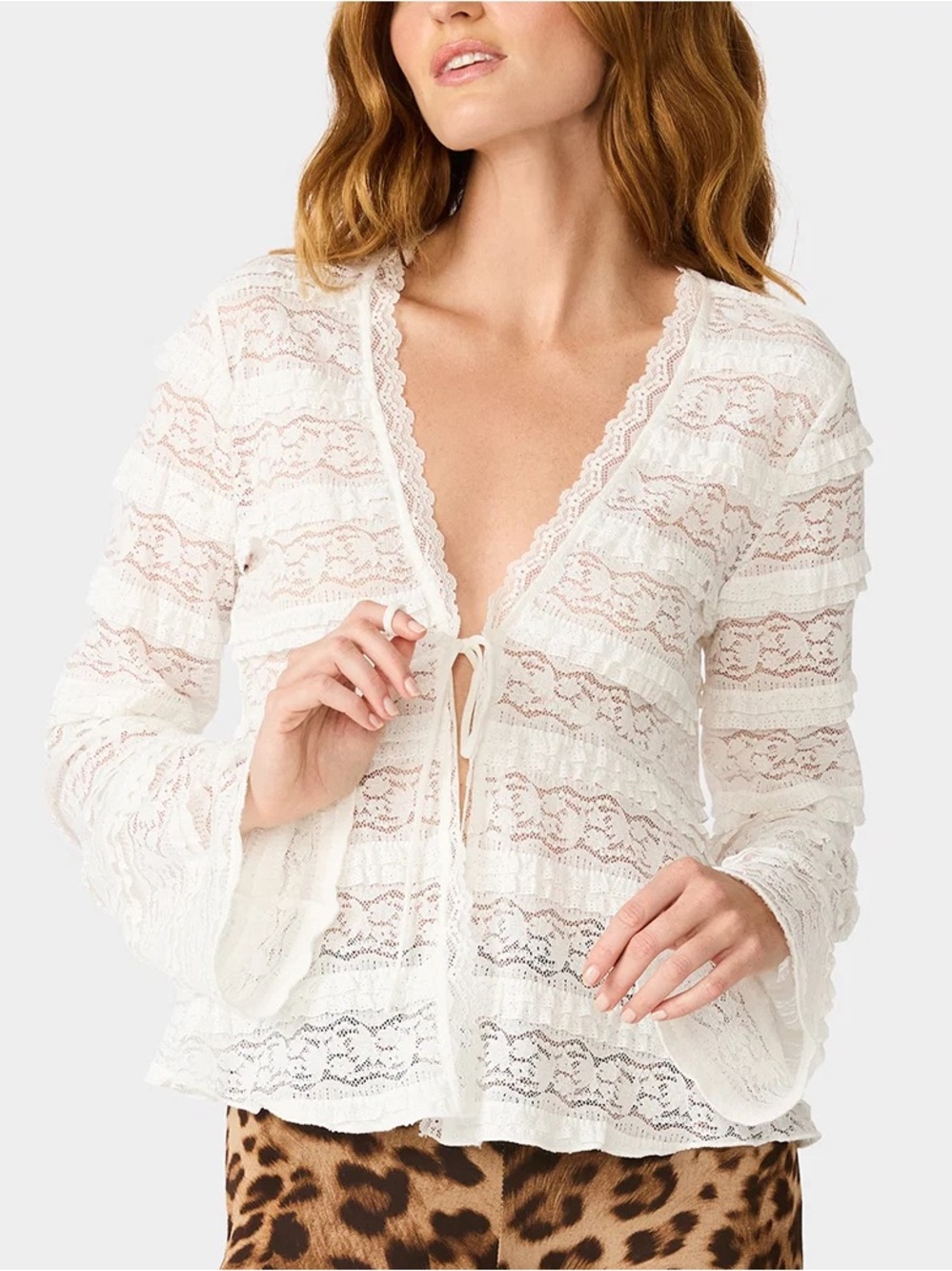 Betsey Johnson IVORY DREAM LACE CARDIGAN NEW WITH TAGS NWT SMALL S